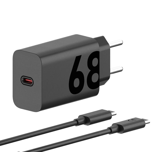 Ładowarka sieciowa z kablem USB-C Motorola, 68 W, 6,2 A, 1 x USB-C, czarna PG38C06281