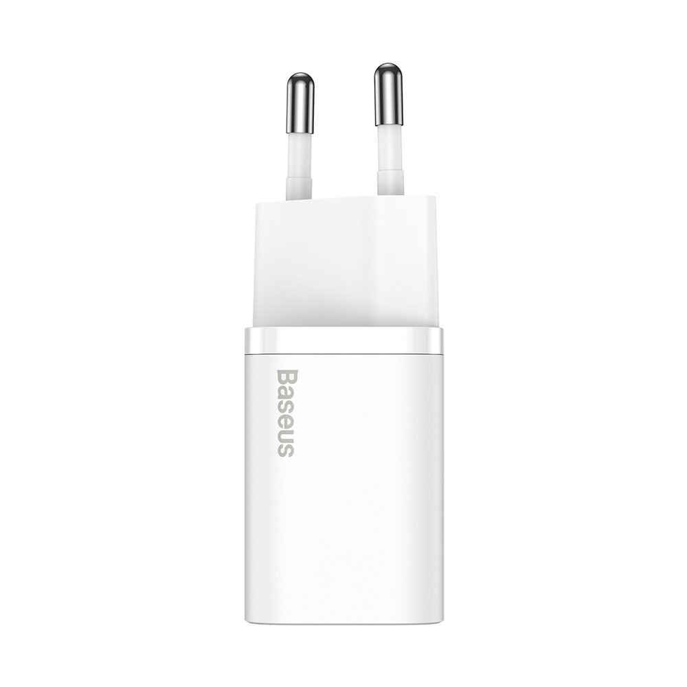 Ładowarka sieciowa Baseus Super Si z kablem Lightning, 20 W, 3 A, 1 x USB-C, biała TZCCCSUP-B02