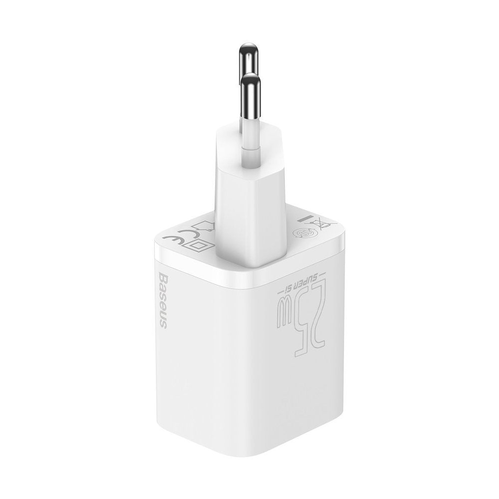 Ładowarka sieciowa z kablem USB-C Baseus Super Si, 25W, 3A, 1 x USB-C, biały TZCCSUP-L02