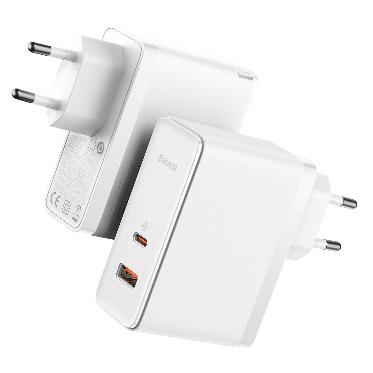 Ładowarka sieciowa z kablem USB-C Baseus GaN5 Pro, 100W, 3A, 1 x USB-A - 1 x USB-C, Biała CCGP090202