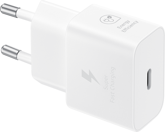 Ładowarka sieciowa Samsung z kablem USB-C, 25 W, 3 A, 1 x USB-C, biała EP-T2510XWEGEU