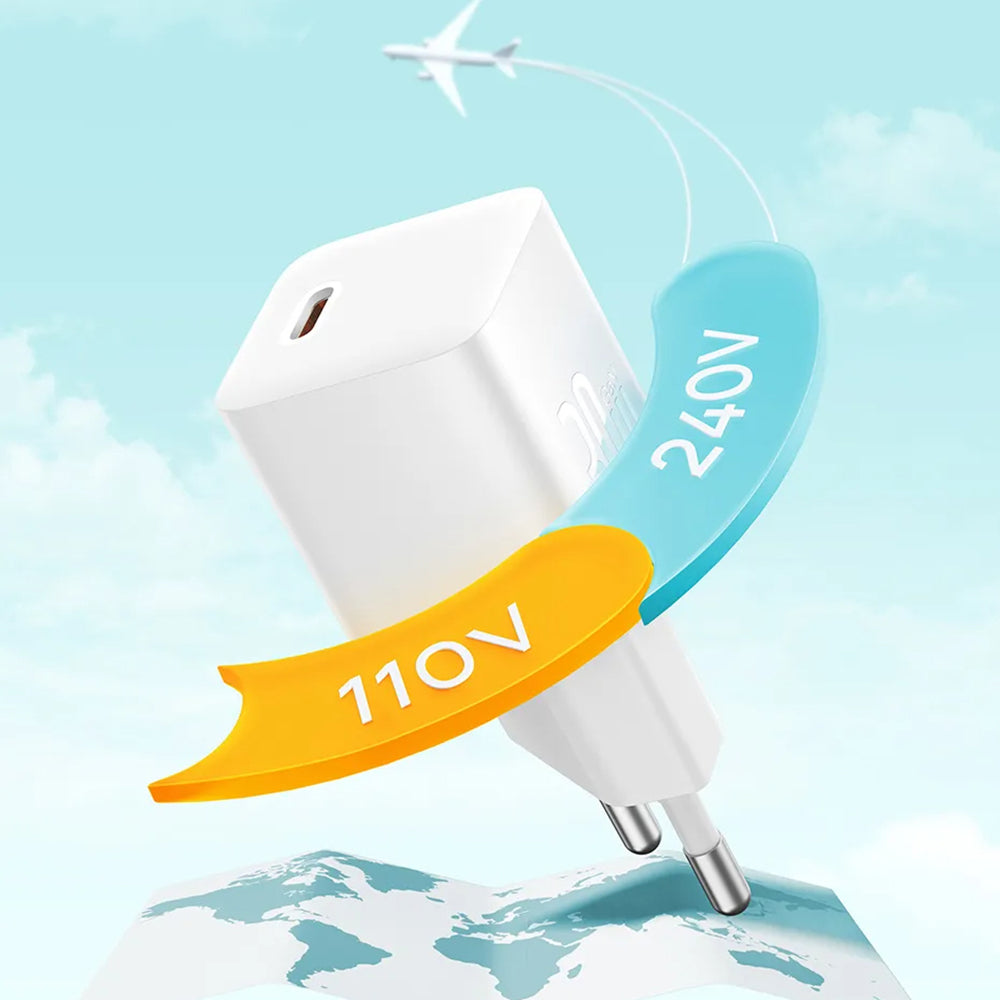 Baseus GaN5S Kabel USB-C Ładowarka sieciowa GaN5S, 30W, 3A, 1 x USB-C, biały P10110902213-00