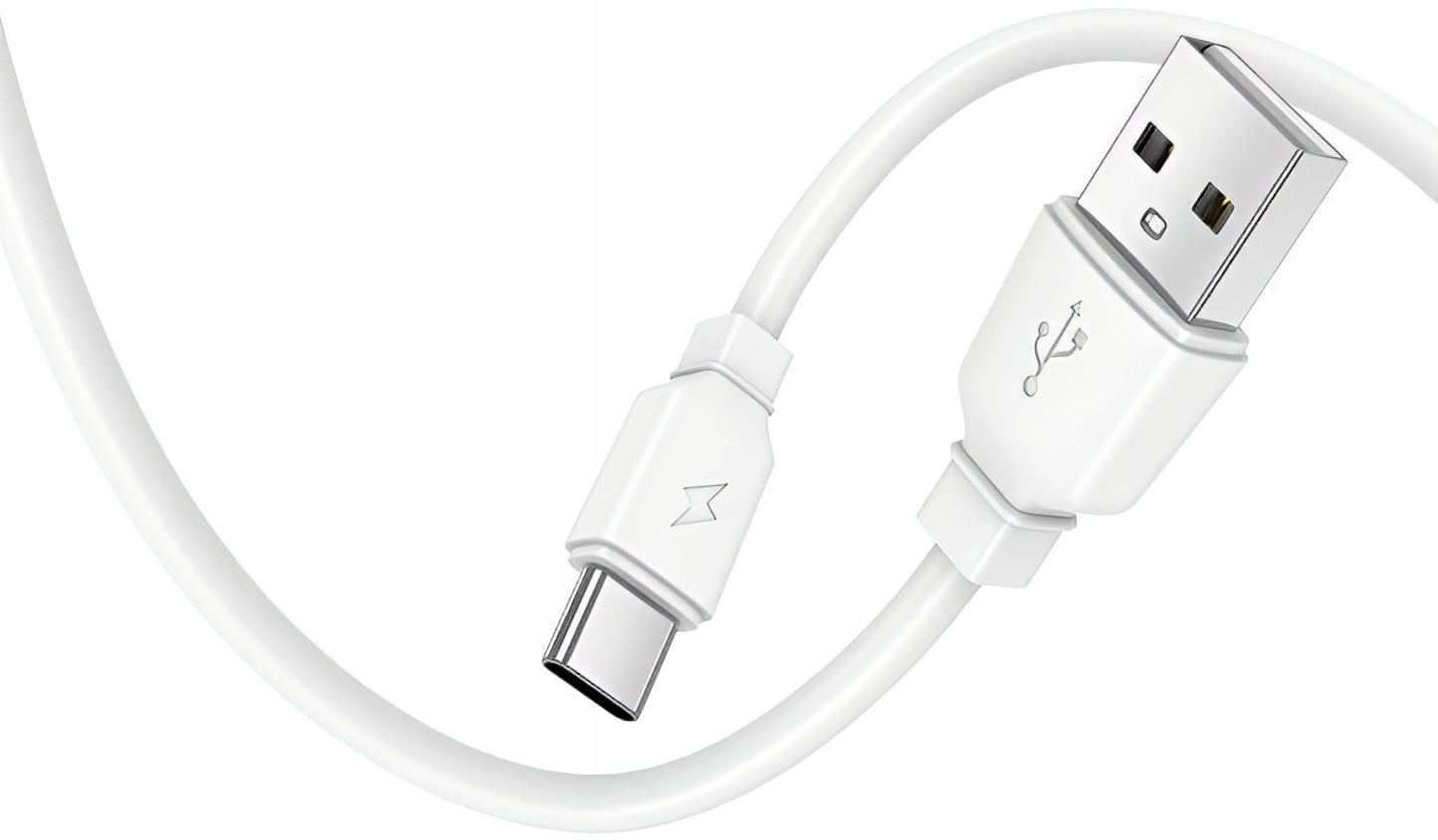 Ładowarka sieciowa z kablem USB-C Prestico F9S, 12W, 2.4A, 1 x USB-A, Biała