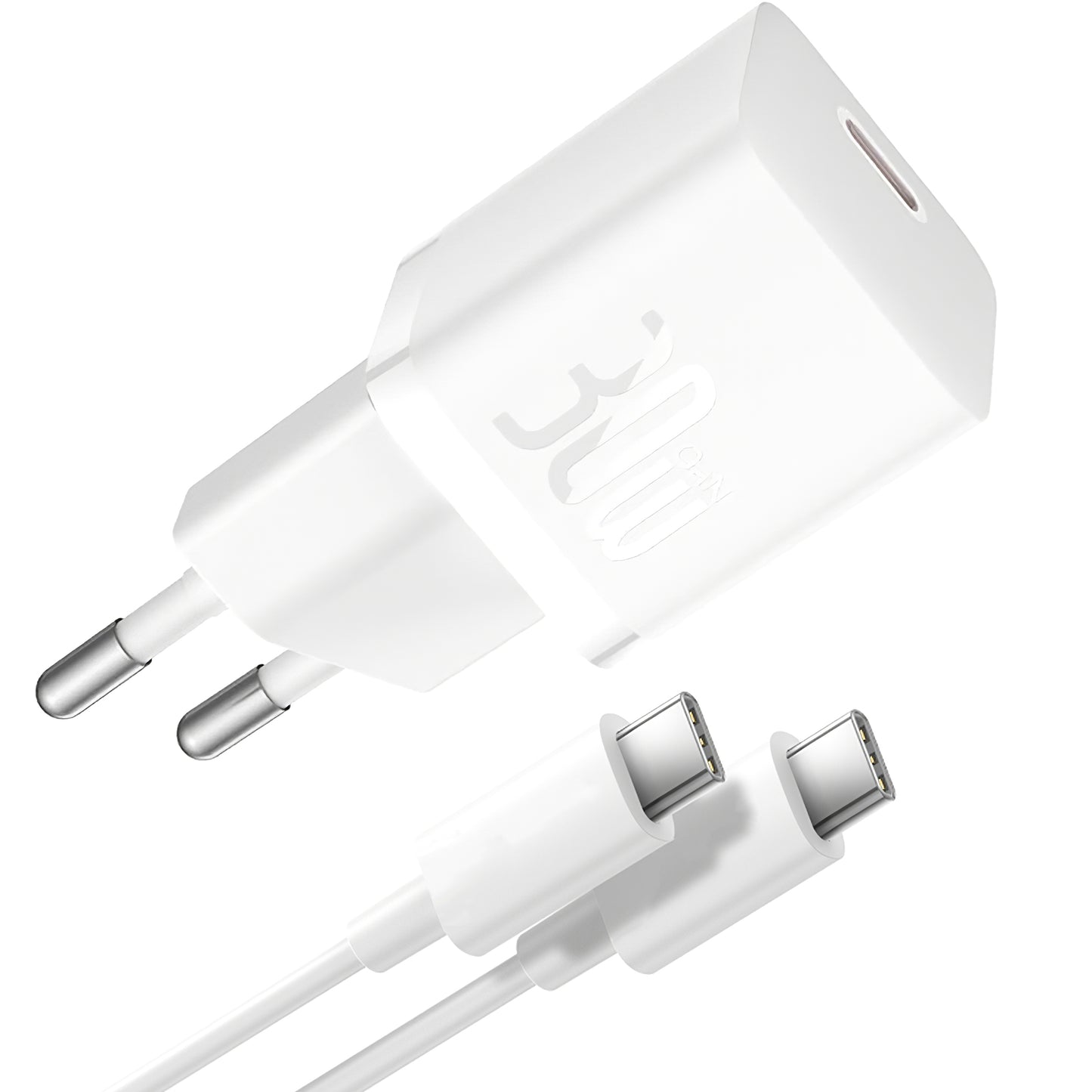 Baseus GaN5S Kabel USB-C Ładowarka sieciowa GaN5S, 30W, 3A, 1 x USB-C, biały P10110902213-00