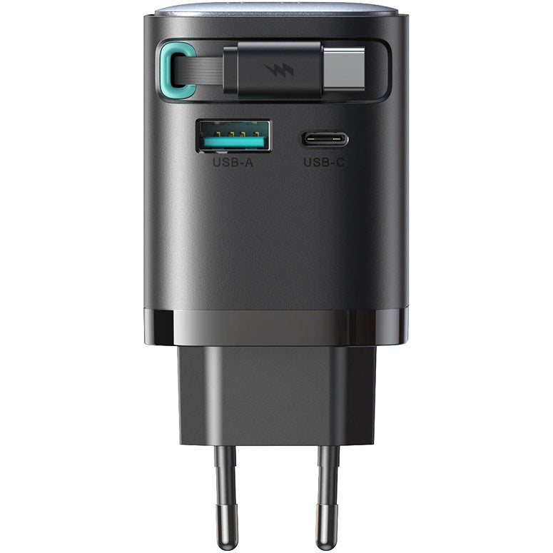 Ładowarka sieciowa Joyroom JR-TCL02 USB-C, 65W, 3A, 1 x USB-A - 1 x USB-C, czarna