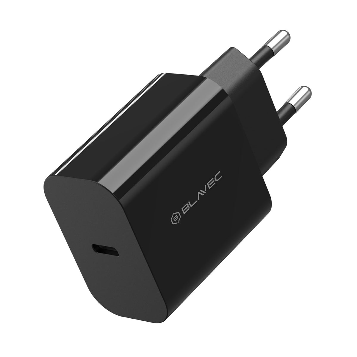 Ładowarka sieciowa z kablem USB-C Blavec BC-7, 45W, 3A, 1 x USB-C, Czarna