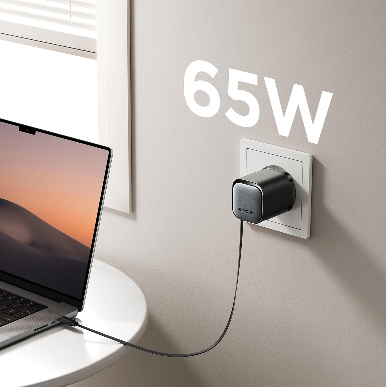 Ładowarka sieciowa Joyroom JR-TCL02 USB-C, 65W, 3A, 1 x USB-A - 1 x USB-C, czarna