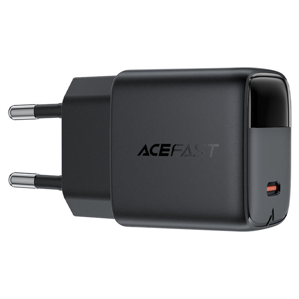 Ładowarka sieciowa z kablem USB-C Acefast A113 Display, 20W, 3A, 1 x USB-C, Czarny