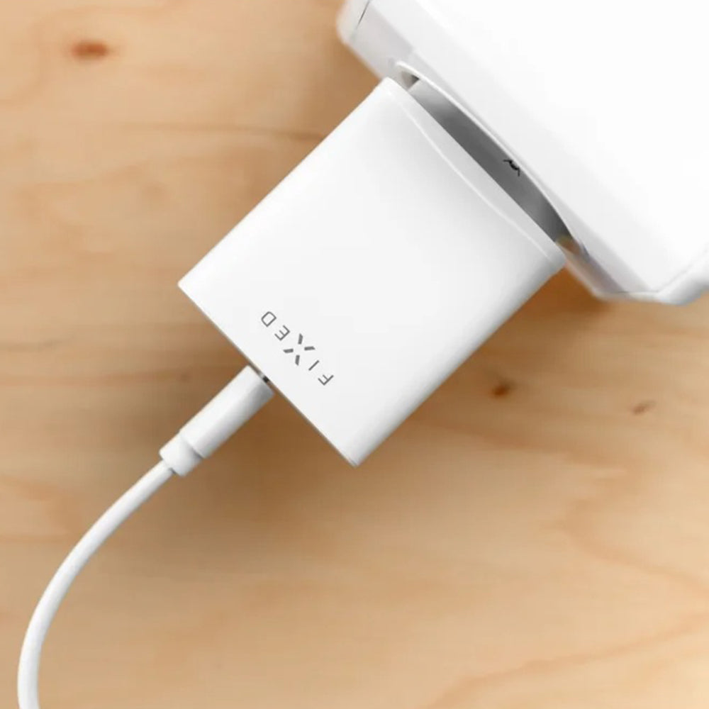 Ładowarka sieciowa z kablem USB-C Fixed, 20W, 3A, 1 x USB-C, Biała
