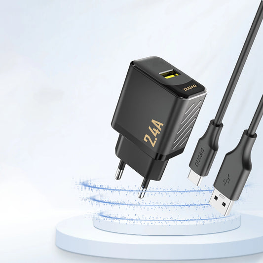 Ładowarka sieciowa Dudao A23, 12W, 2.4A, 1 x USB-A, czarna