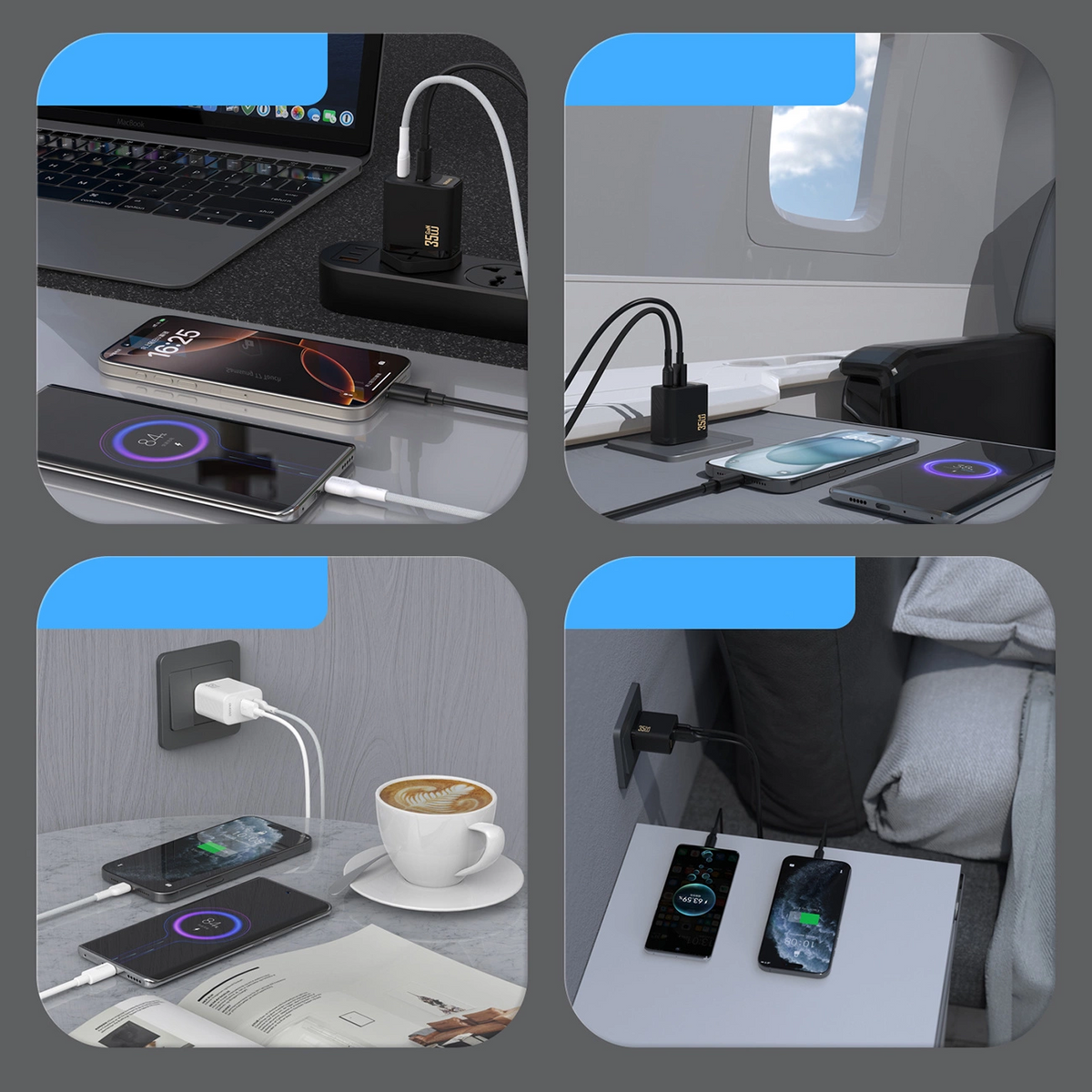 Ładowarka sieciowa Dudao A27 Max, 35W, 1 x USB-A - 1 x USB-C, Czarny