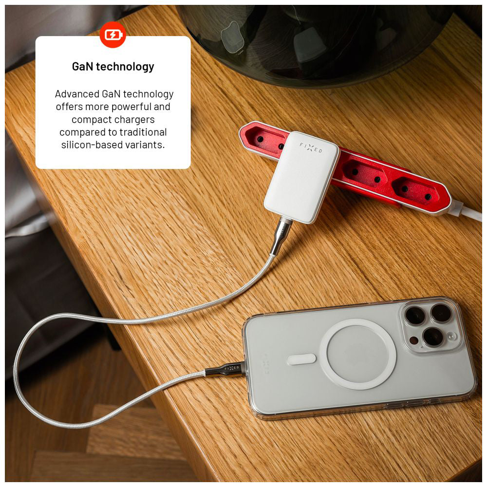 Ładowarka sieciowa Fixed, 30W, 3A, 1 x USB-C, Biała