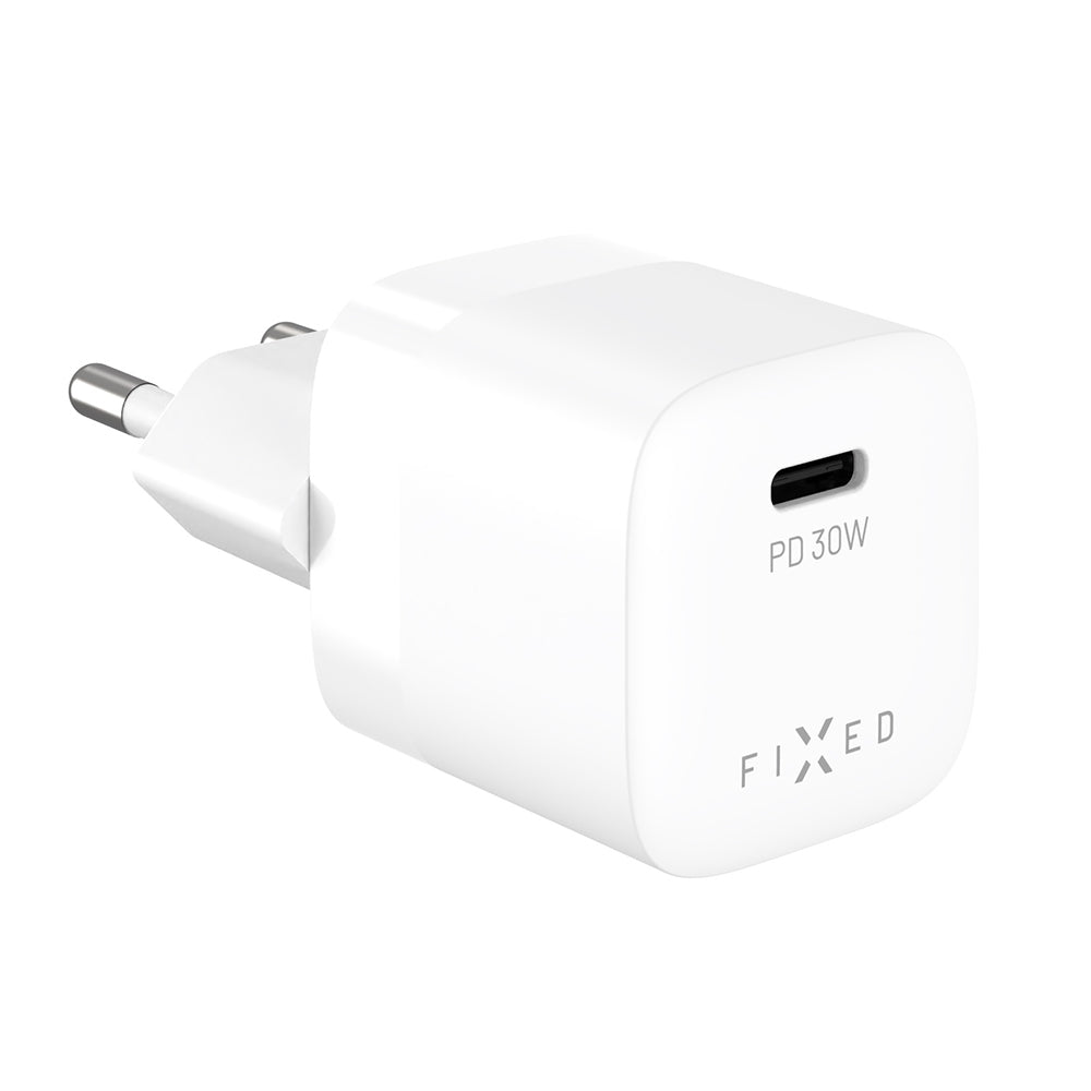 Ładowarka sieciowa Fixed Mini2, 30W, 3A, 1 x USB-C, Biała