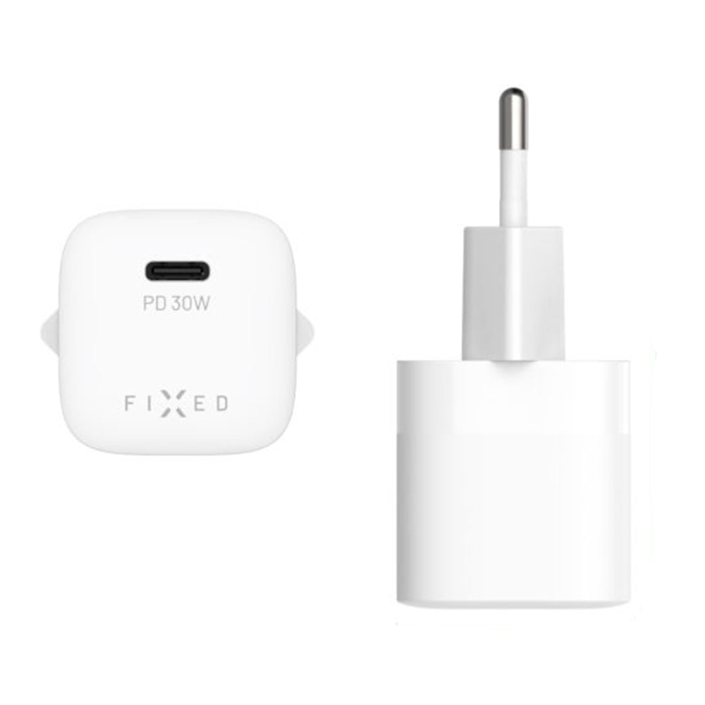 Ładowarka sieciowa Fixed Mini2, 30W, 3A, 1 x USB-C, Biała