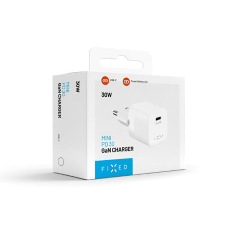 Ładowarka sieciowa Fixed Mini2, 30W, 3A, 1 x USB-C, Biała