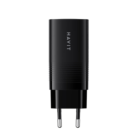 Ładowarka sieciowa HAVIT UC20, 65W, 3A, 1 x USB-A - 2 x USB-C, Czarny