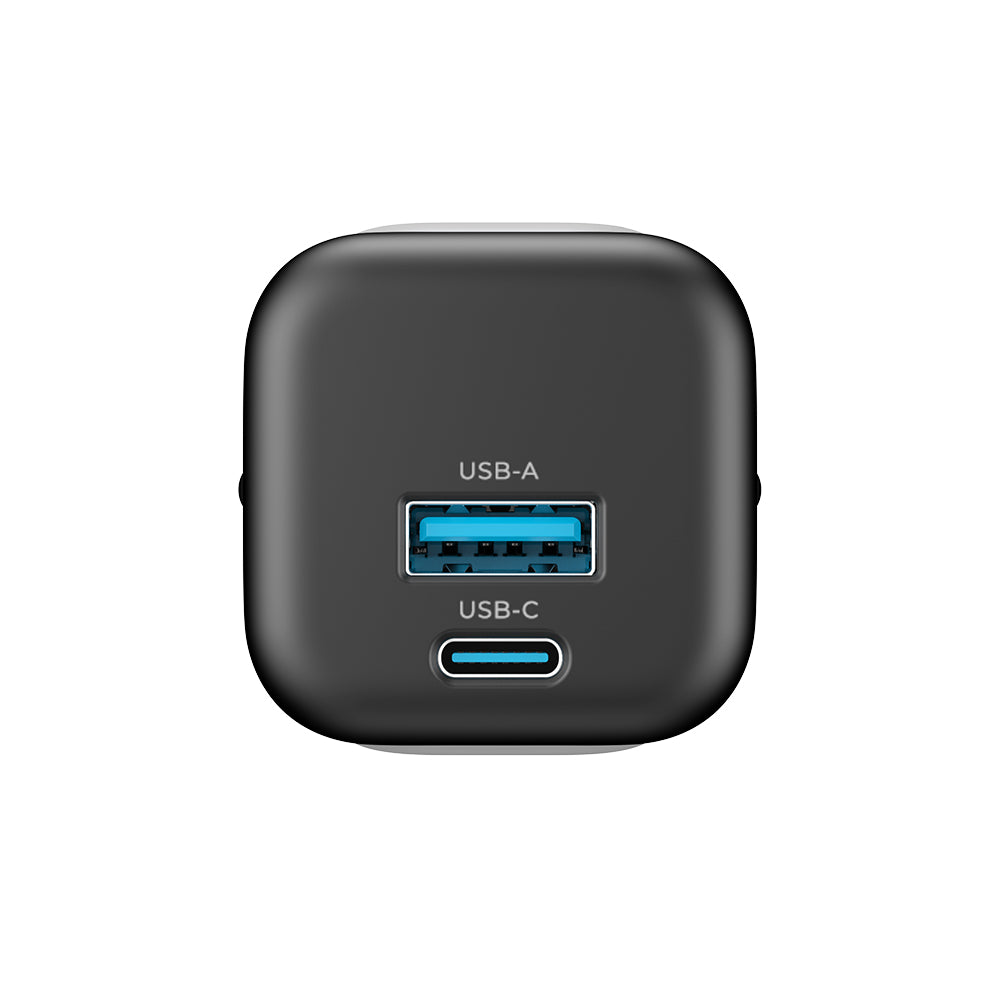 Ładowarka sieciowa HAVIT UC220, 20W, 3A, 1 x USB-A - 1 x USB-C, Czarno-Szara