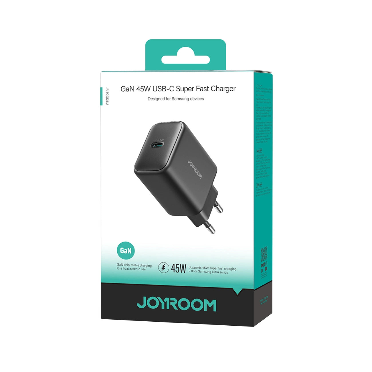 Joyroom JR-TCG13 Network Charger, 45W, 3A, 1 x USB-C, Black
