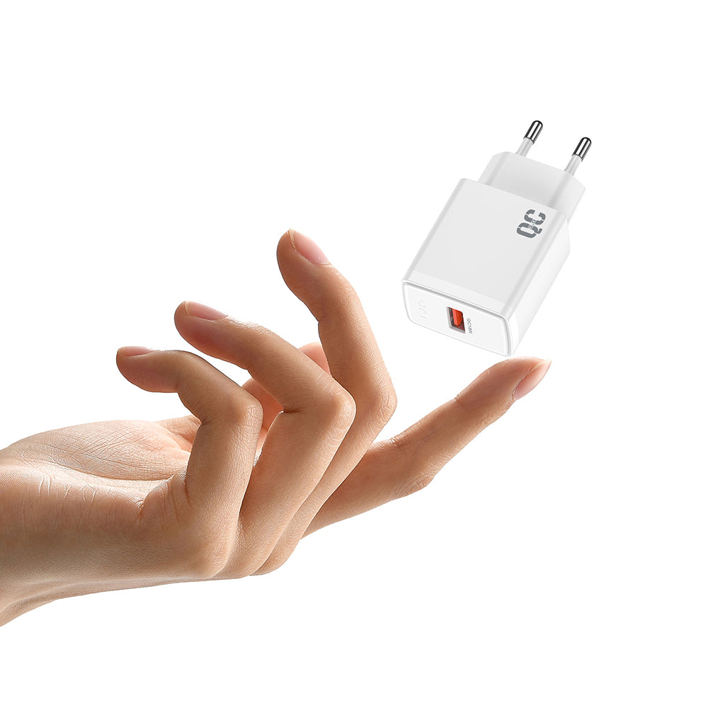 Ładowarka sieciowa Lito LC08, 18W, 3A, 1 x USB-A, Biała