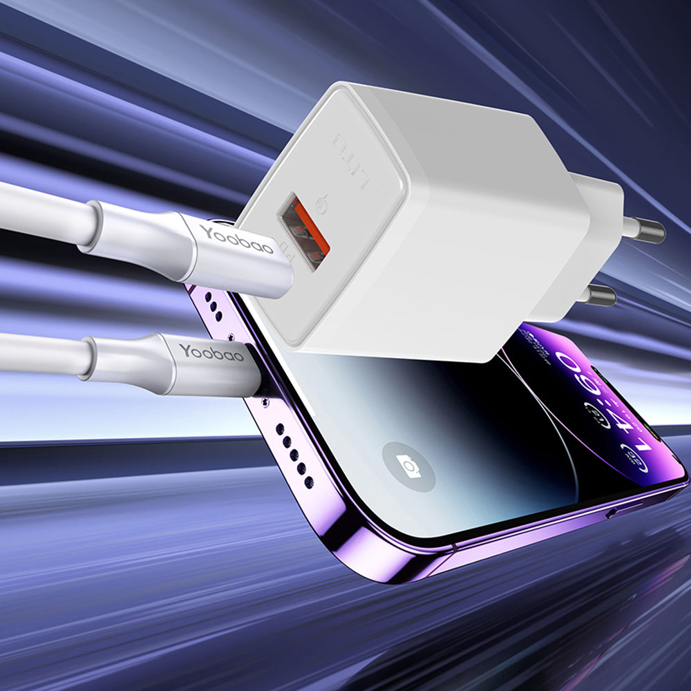 Ładowarka sieciowa Lito LC09, 20W, 3A, 1 x USB-A - 1 x USB-C, Biała