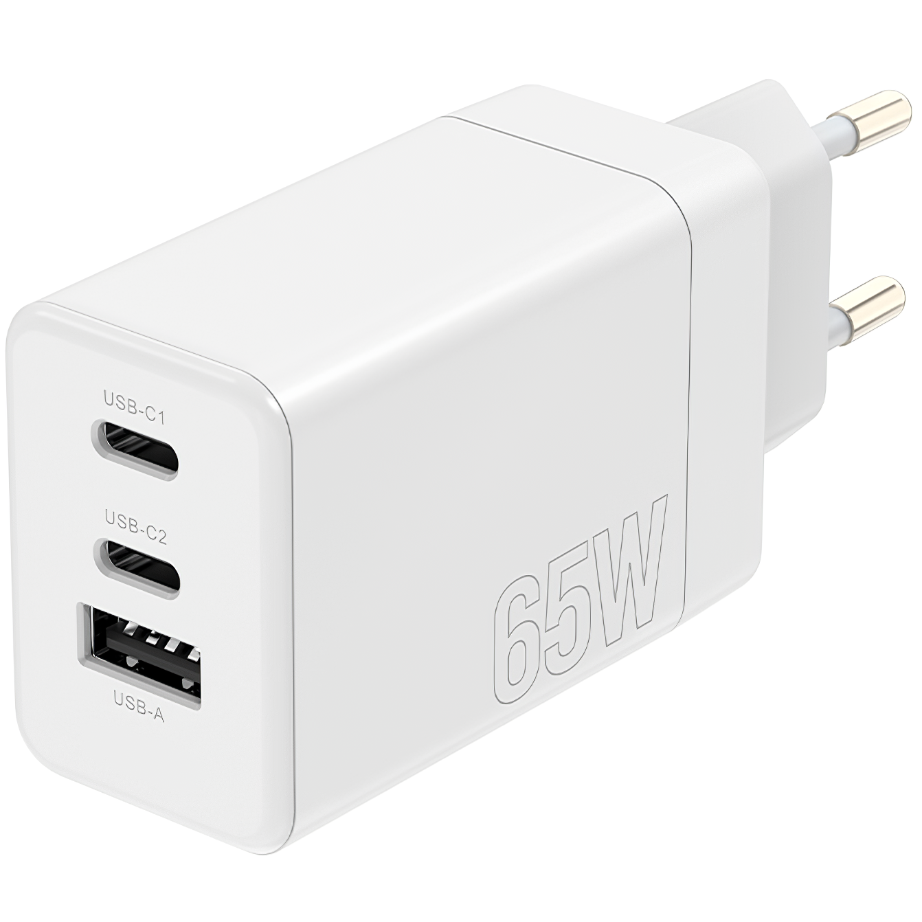 Ładowarka sieciowa MaXlife MXTC-08-65ACC, 65W, 3A, 1 x USB-A - 2 x USB-C, biała