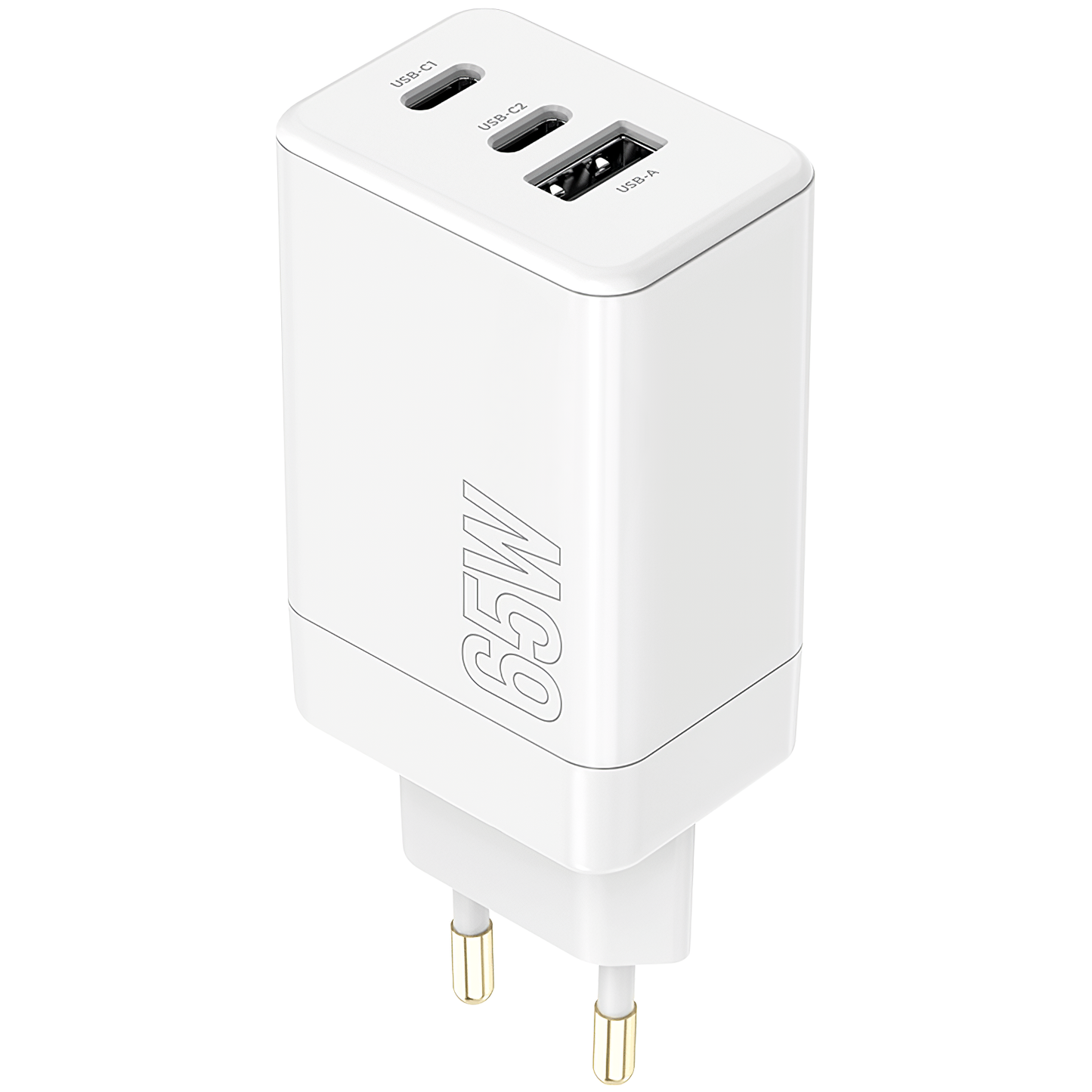 Ładowarka sieciowa MaXlife MXTC-08-65ACC, 65W, 3A, 1 x USB-A - 2 x USB-C, biała