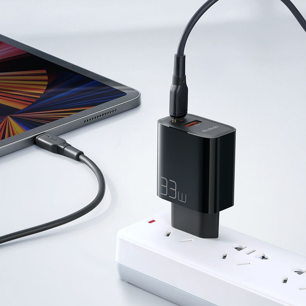 Ładowarka sieciowa McDodo CH-0921, 33W, 3A, 1 x USB-A - 1 x USB-C, Czarny