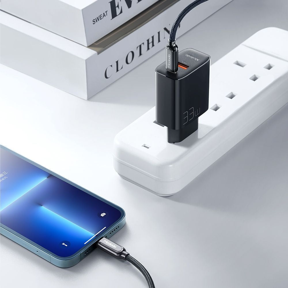 Ładowarka sieciowa McDodo CH-0921, 33W, 3A, 1 x USB-A - 1 x USB-C, Czarny