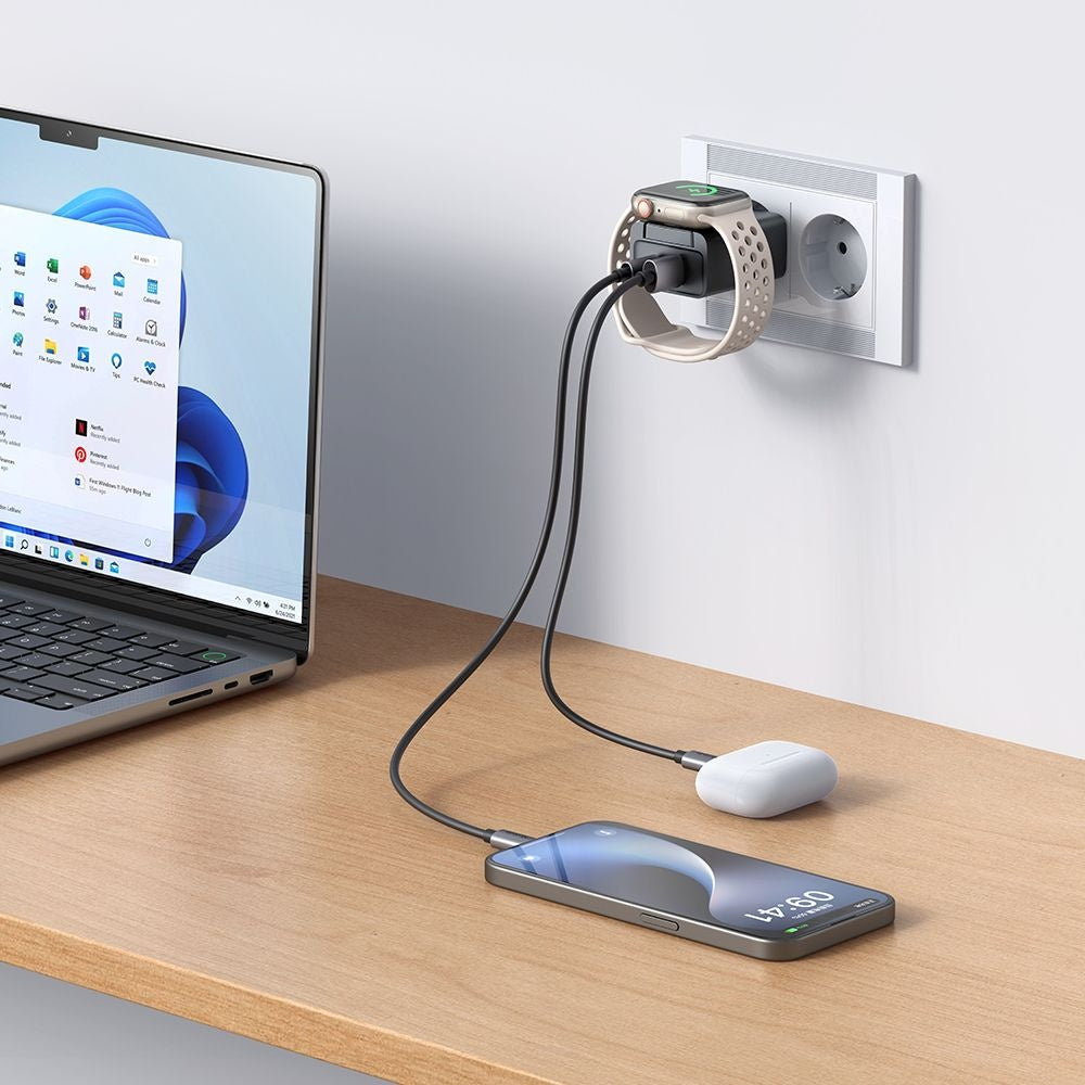 Ładowarka sieciowa McDodo CH-3700 Companion, 30W, 3A, 1 x USB-A - 1 x USB-C, Czarny