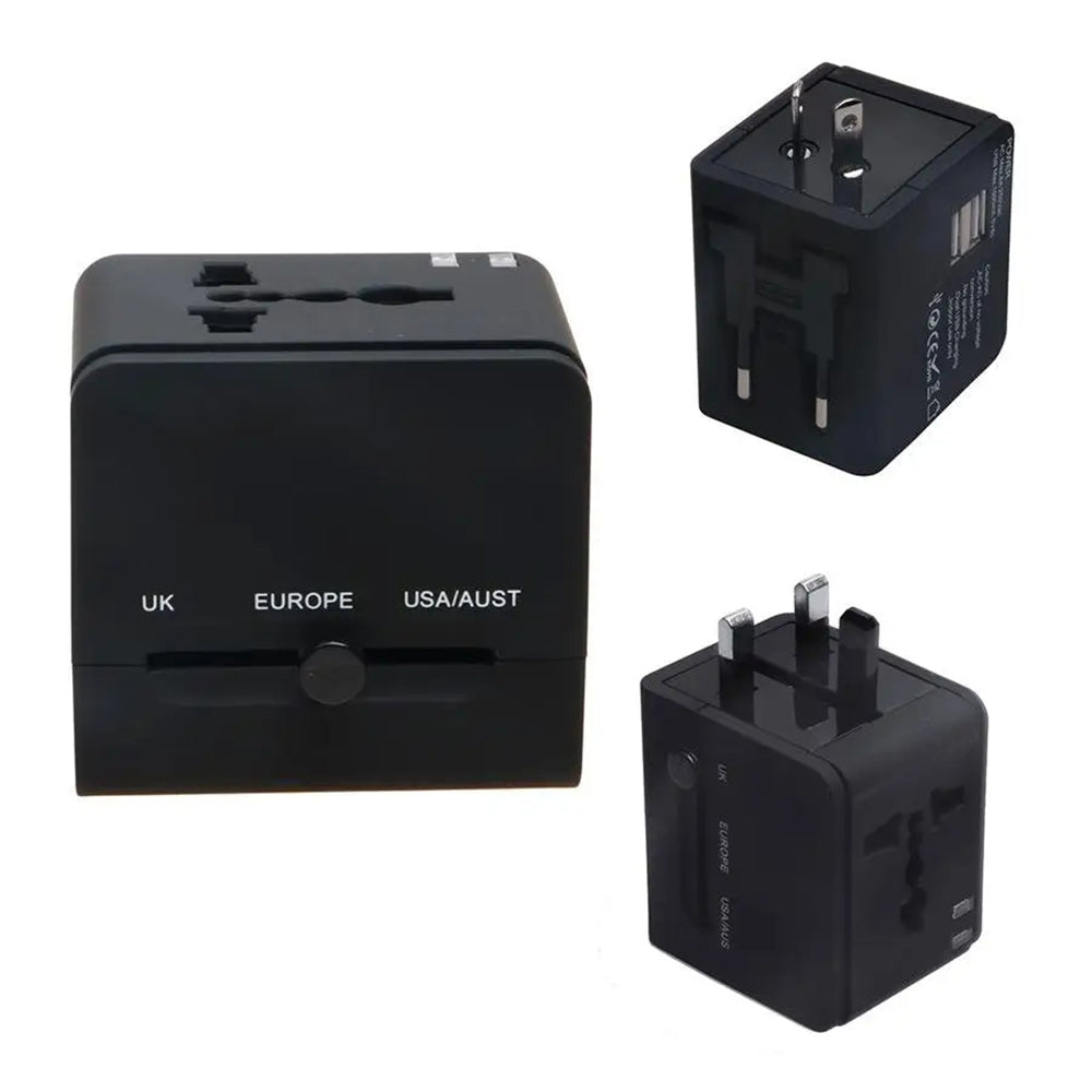 Ładowarka sieciowa Techsuit HHt148 Travel, 10W, 2A, 2 x USB-A, Czarny