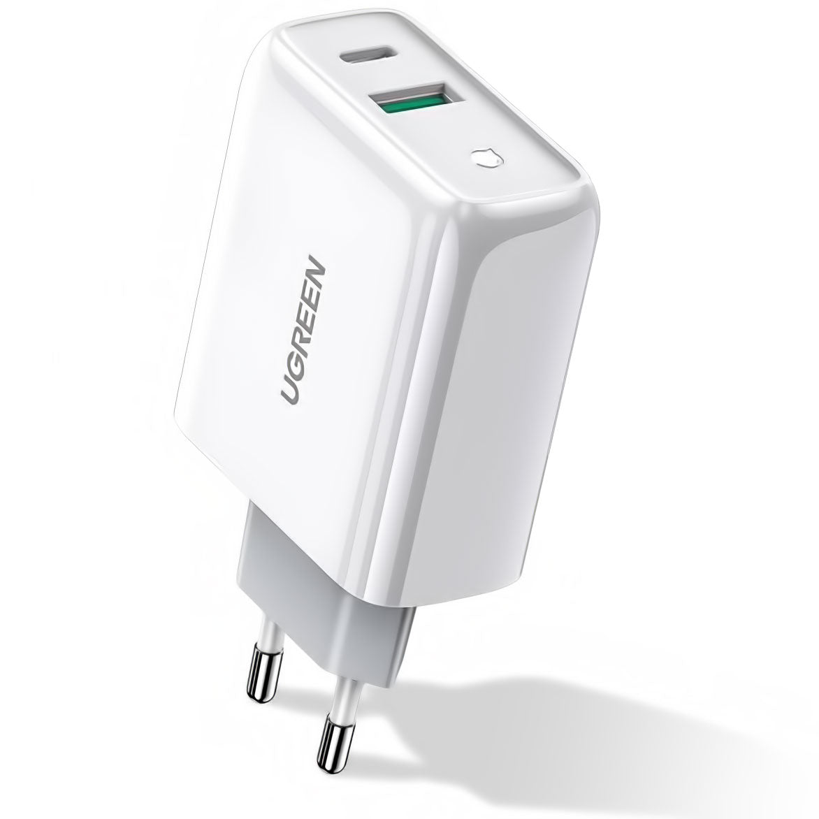 Ładowarka sieciowa UGREEN CD170, 36W, 3A, 1 x USB-A - 1 x USB-C, biała