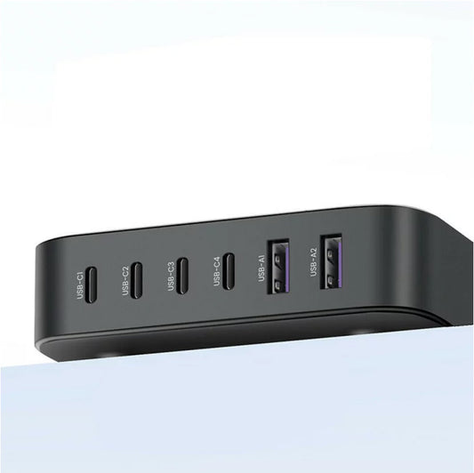 Stacja ładująca UGREEN CD271 Nexode, 200W, 5A, 2 x USB-A - 4 x USB-C, szara