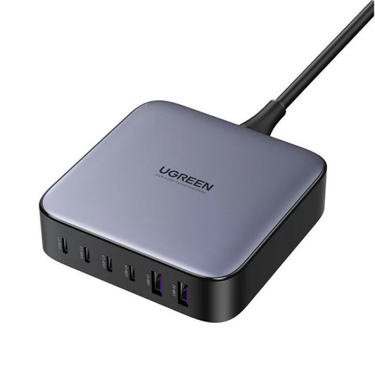 Stacja ładująca UGREEN CD271 Nexode, 200W, 5A, 2 x USB-A - 4 x USB-C, szara