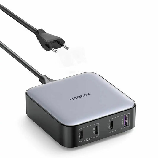 Stacja ładująca UGREEN CD328, 100W, 3A, 1 x USB-A - 3 x USB-C, szara