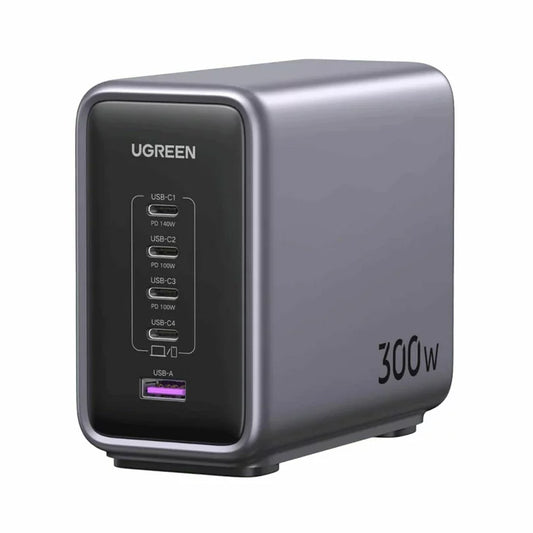 Stacja ładująca UGREEN CD333 Nexode, 300W, 5A, 1 x USB-A - 4 x USB-C, szara