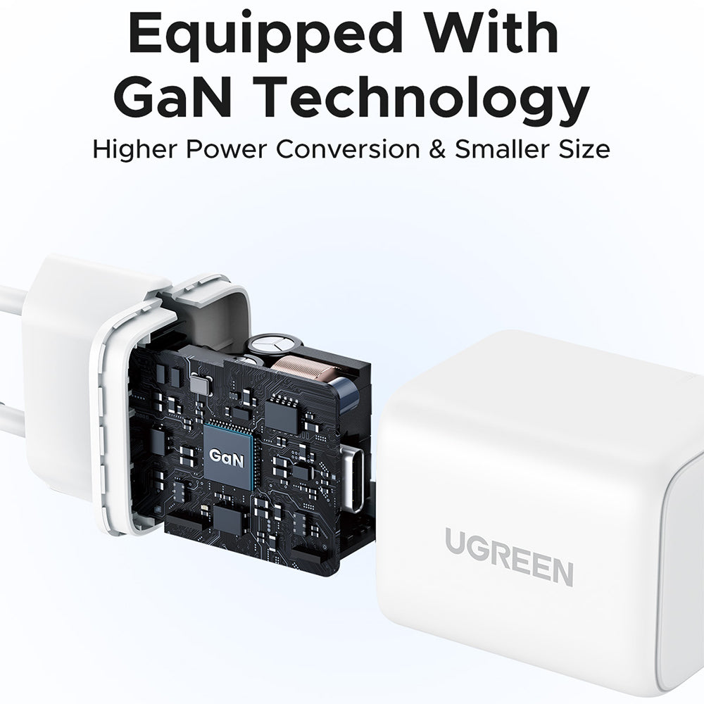 Ładowarka sieciowa UGREEN X512, 20W, 3A, 1 x USB-C, Biała