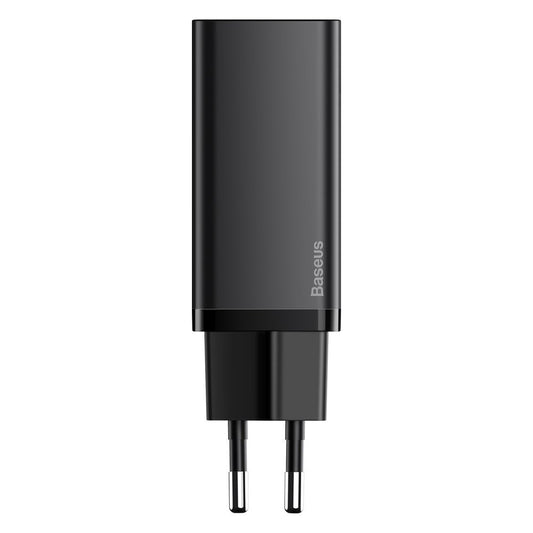 Ładowarka sieciowa Baseus GaN2 Lite, 65W, 3A, 1 x USB-A - 1 x USB-C, czarna CCGAN2L-B01