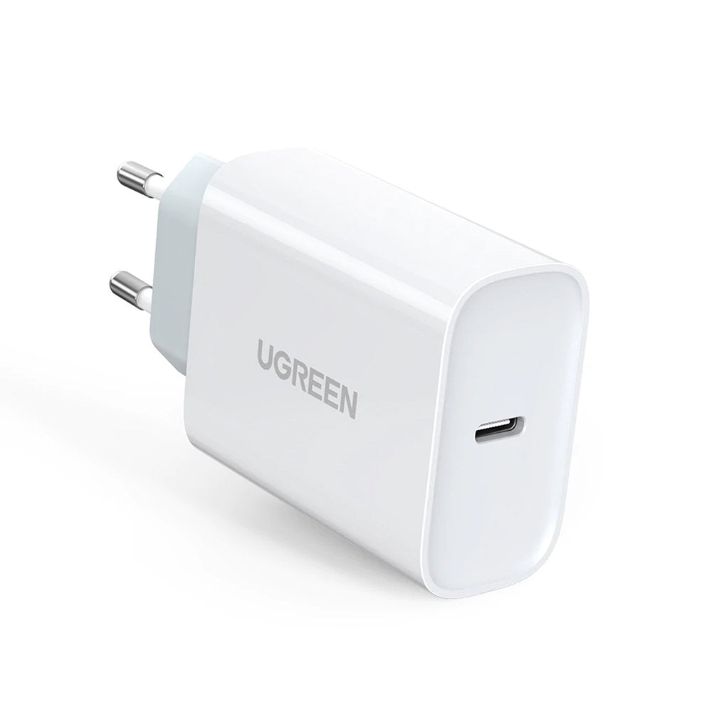 Ładowarka sieciowa UGREEN CD127, 30W, 3A, 1 x USB-C, biała
