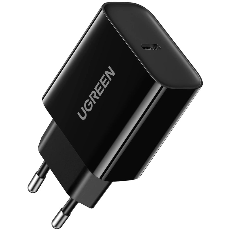 Ładowarka sieciowa UGREEN CD137, 18 W, 3 A, 1 x USB-C, czarna