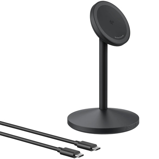 Ładowarka Sieciowa Bezprzewodowa Anker MagGo Stand, 15W, 1.67A, Czarny A25X1H11