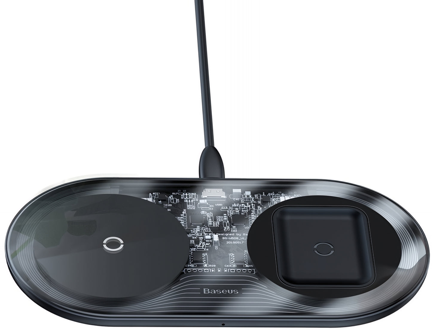 Baseus Simple 2in1 Wireless Network Charger, 15W, 1.67A, Transparent WXJK-A01