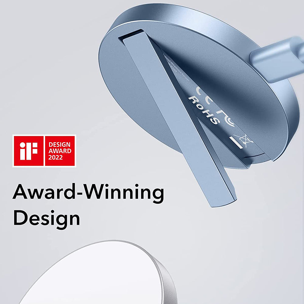 Ładowarka Sieciowa Bezprzewodowa ESR HaloLock, 15W, 1.67A, Niebieska
