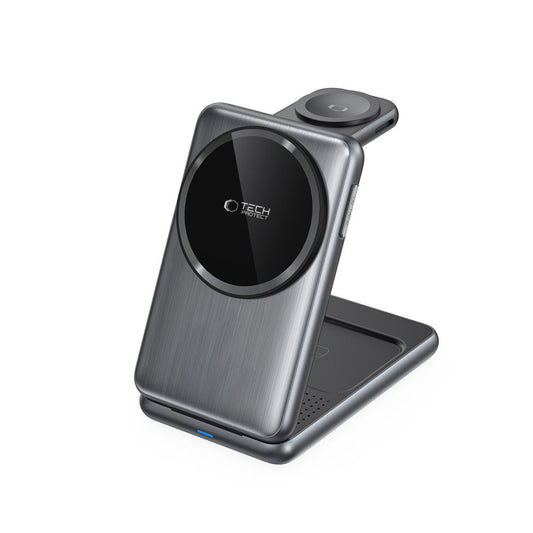 Ładowarka Sieciowa Bezprzewodowa Tech-Protect A42 3w1, 15W, 1.67A, Szara