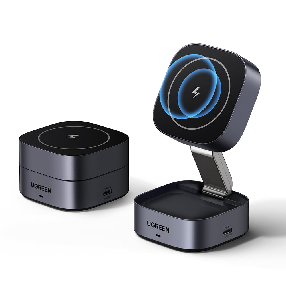 Ładowarka Sieciowa Bezprzewodowa UGREEN W526 3w1, 20W, 1.67A, 1 x USB-C, Czarny