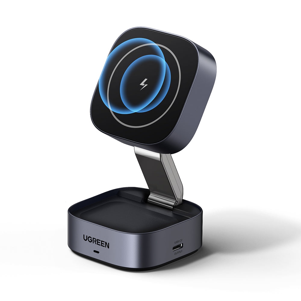 Ładowarka Sieciowa Bezprzewodowa UGREEN W526 3w1, 20W, 1.67A, 1 x USB-C, Czarny
