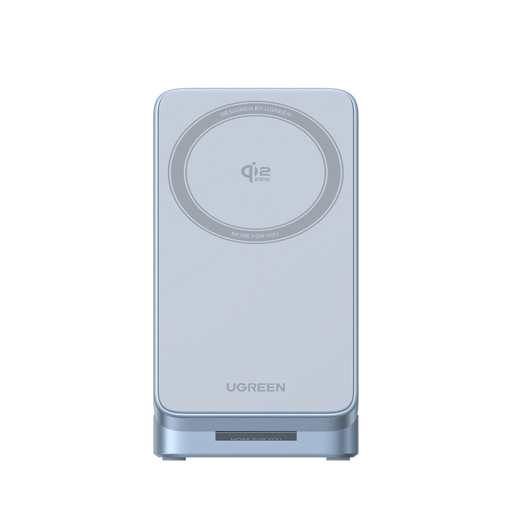Ładowarka sieciowa bezprzewodowa UGREEN W757 (65901) 3w1, 25W, niebieska