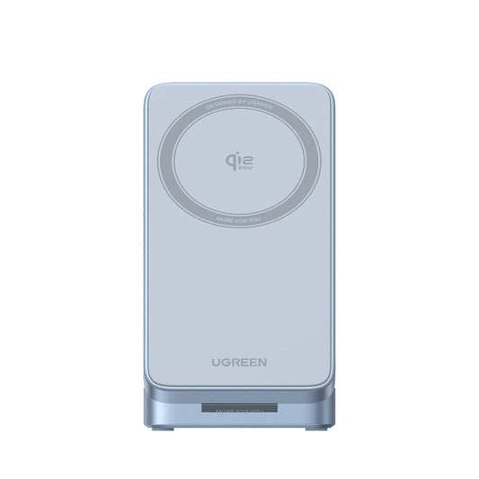 Ładowarka sieciowa bezprzewodowa UGREEN W757 (65901) 3w1, 25W, niebieska