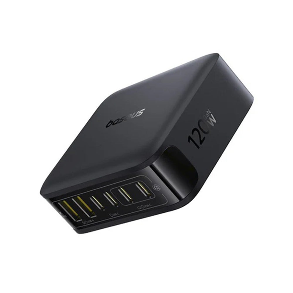 Ładowarka stacja Baseus EnerFill FH21, 120W, 3.25A, 2 x USB-A - 4 x USB-C, Czarny E0120T00