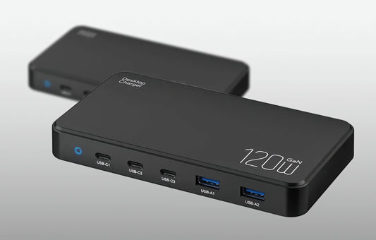 Ładowarka stacja BlitzWolf BW-i100, 120W, 5A, 2 x USB-A - 3 x USB-C, Czarny