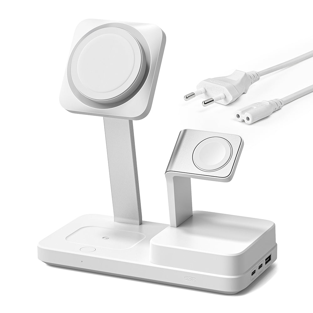 Ładowarka Stacja ESR CryoBoost QI 6w1, 100W, 2 x USB-A - 1 x USB-C, Biała